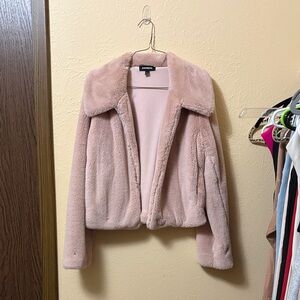 Express Blush Teddy Jacket